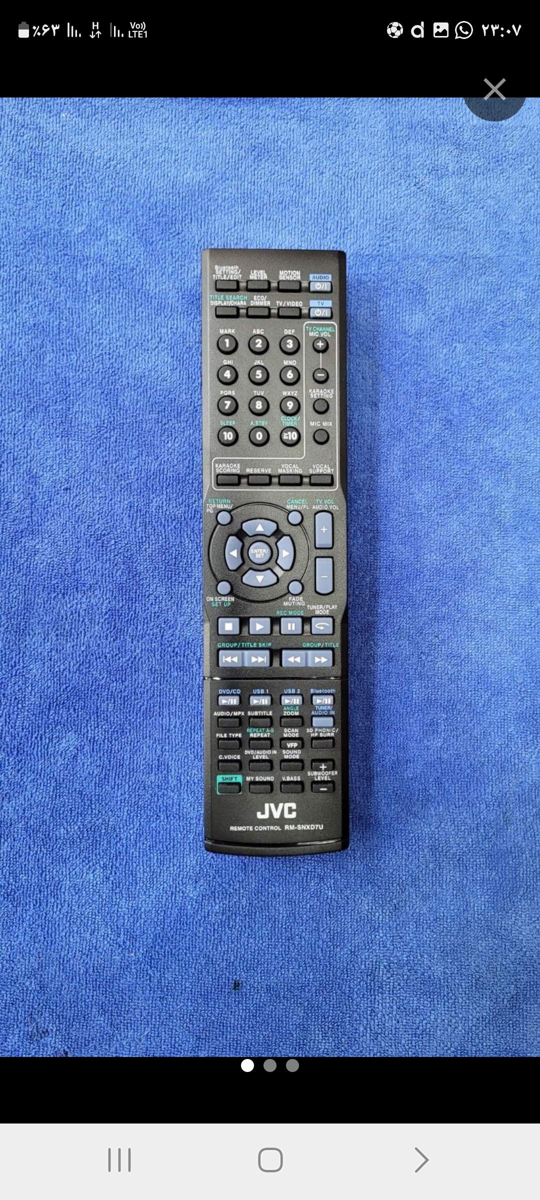 کنترل سینمای خانواده فابریک JVC
