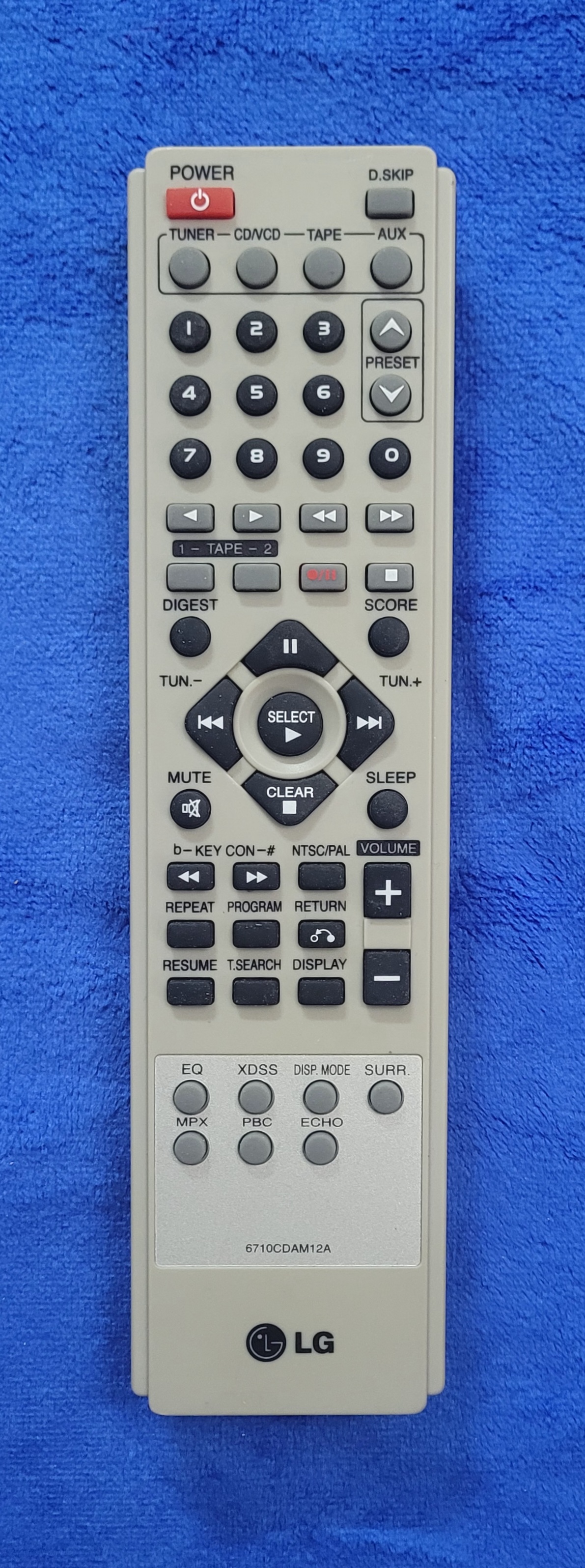 کنترل اورجینال ال‌جی 6710CDAM12A
